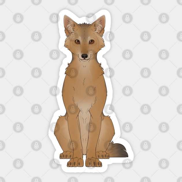 African Golden Wolf Sticker by ZTheCrazed